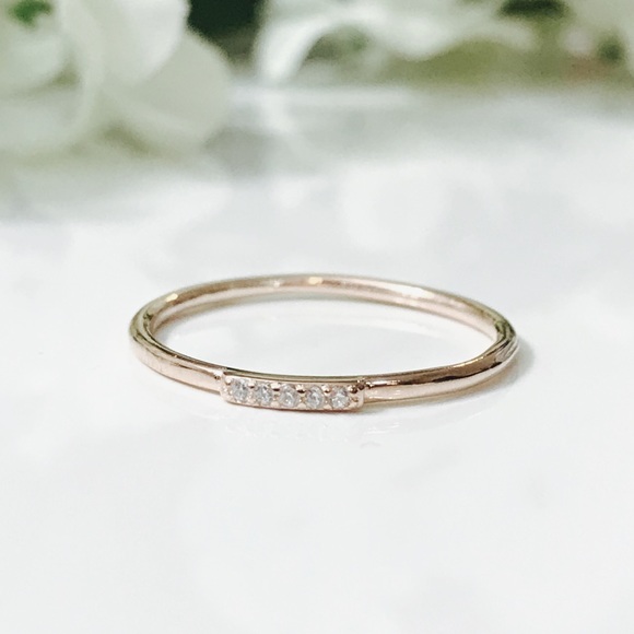 Top Selling Ring! Dainty Stackable Rose Gold Ring - Picture 4 of 8